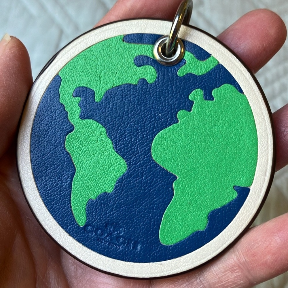 Coach NASA Earth Globe Key Chain Fob F45912 Keychain